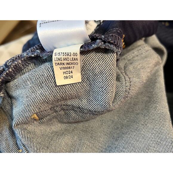 NWOT Women's Gap Long and Lean Low Rise Bootleg cut Jeans, Dark Blue, Sz 25R - Picture 11 of 12